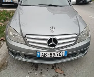 Front view of a rental Mercedes-Benz C200 d in Durres, Albania ✓ Car #8593. ✓ Automatic TM ✓ 0 reviews.