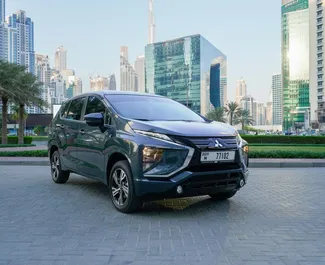 Front view of a rental Mitsubishi Xpander in Dubai, UAE ✓ Car #8731. ✓ Automatic TM ✓ 0 reviews.