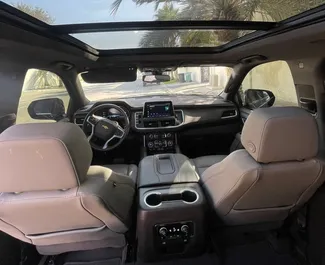 Chevrolet Tahoe 2023 available for rent in Dubai, with 250 km/day mileage limit.