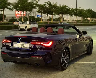 BMW 420i Cabrio 대여. 아랍에미리트에서에서 대여 가능한 편안함, 프리미엄, 카브리오 차량 ✓ 보증금 없음 ✓ TPL, SCDW, 승객, 도난, 보증금 없음 보험 옵션.