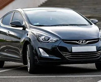 Front view of a rental Hyundai Elantra in Yerevan, Armenia ✓ Car #9065. ✓ Automatic TM ✓ 2 reviews.