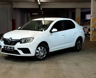 Front view of a rental Renault Logan in Baku, Azerbaijan ✓ Car #9078. ✓ Automatic TM ✓ 0 reviews.