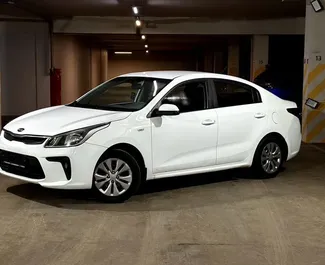 Front view of a rental Kia Rio in Baku, Azerbaijan ✓ Car #9074. ✓ Automatic TM ✓ 0 reviews.