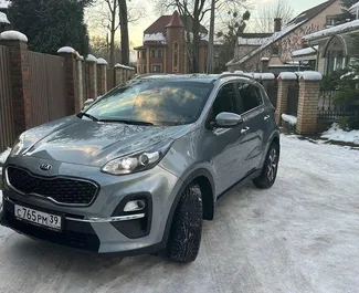 Front view of a rental Kia Sportage in Kaliningrad, Russia ✓ Car #8983. ✓ Automatic TM ✓ 0 reviews.
