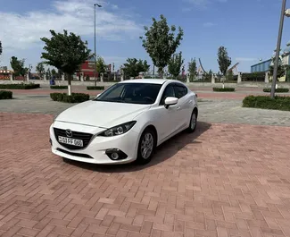 Front view of a rental Mazda 3 in Yerevan, Armenia ✓ Car #9124. ✓ Automatic TM ✓ 0 reviews.