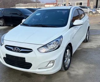 Front view of a rental Hyundai Accent in Durres, Albania ✓ Car #8964. ✓ Automatic TM ✓ 0 reviews.