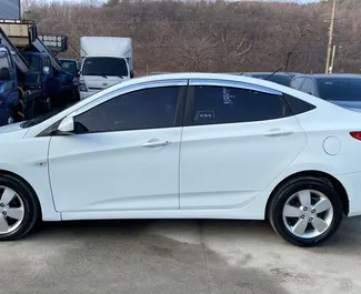 Hyundai Accent 2014 car hire in Albania, featuring ✓ Diesel fuel and 126 horsepower ➤ Starting from 23 EUR per day.