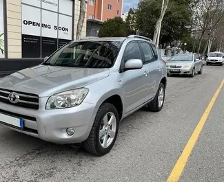 Front view of a rental Toyota Rav4 at Tirana airport, Albania ✓ Car #9372. ✓ Manual TM ✓ 0 reviews.