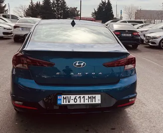 Petrol 2.0L engine of Hyundai Elantra 2018 for rental at Tbilisi Airport.