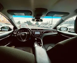 Interior of Toyota Camry for hire in Georgia. A Great 5-seater car with a Automatic transmission.