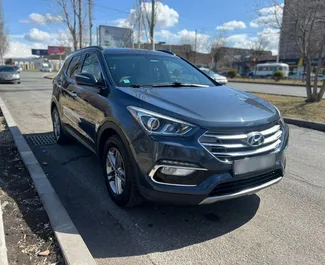 Front view of a rental Hyundai Santa Fe in Yerevan, Armenia ✓ Car #9421. ✓ Automatic TM ✓ 0 reviews.