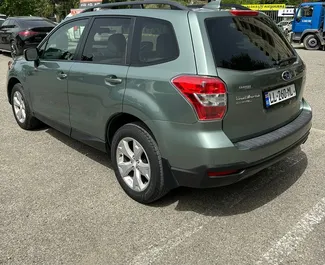 Subaru Forester 2016 available for rent in Tbilisi, with unlimited mileage limit.