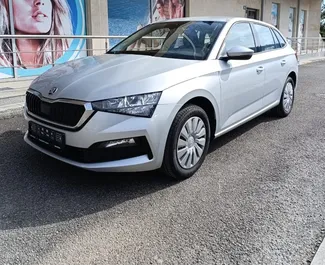 Frontansicht eines Mietwagens Skoda Scala in Budva, Montenegro ✓ Auto Nr.9677. ✓ Automatisch TM ✓ 0 Bewertungen.