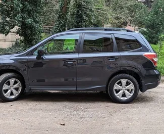 Subaru Forester Limited 2013 automobilio nuoma Gruzijoje, savybės ✓ Benzinas degalai ir 171 arklio galios ➤ Nuo 125 GEL per dieną.