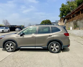 Petrol 2.5L engine of Subaru Forester Limited 2020 for rental in Tbilisi.