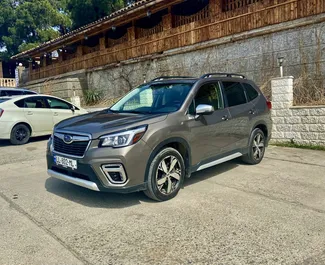 Front view of a rental Subaru Forester Limited in Tbilisi, Georgia ✓ Car #9616. ✓ Automatic TM ✓ 0 reviews.