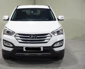 Hyundai Santa Fe rental. Comfort, Crossover Car for Renting in Albania ✓ Without Deposit ✓ TPL, CDW, FDW, Theft, Young, No Deposit insurance options.