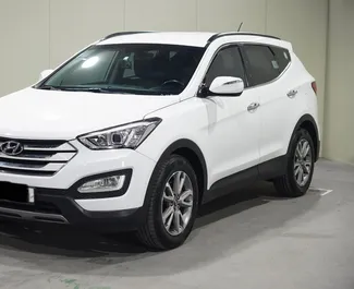 Hyundai Santa Fe 2016 car hire in Albania, featuring ✓ Diesel fuel and 200 horsepower ➤ Starting from 45 EUR per day.