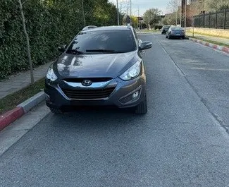 Front view of a rental Hyundai Tucson in Tirana, Albania ✓ Car #9695. ✓ Automatic TM ✓ 0 reviews.