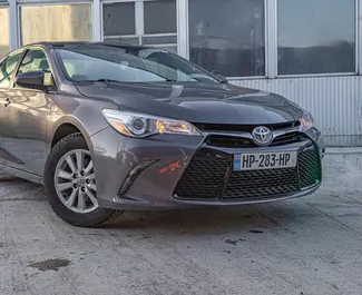 Front view of a rental Toyota Camry in Tbilisi, Georgia ✓ Car #9870. ✓ Automatic TM ✓ 0 reviews.