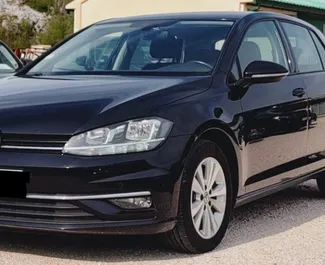 Front view of a rental Volkswagen Golf 7 in Budva, Montenegro ✓ Car #10265. ✓ Automatic TM ✓ 0 reviews.