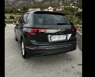 Interior of Volkswagen Tiguan for hire in Montenegro. A Great 5-seater car with a Automatic transmission.