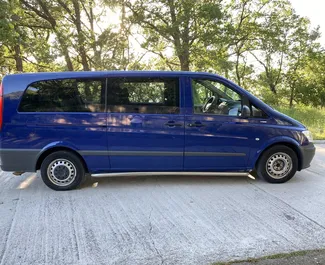 Front view of a rental Mercedes-Benz Vito in Budva, Montenegro ✓ Car #10221. ✓ Manual TM ✓ 1 reviews.