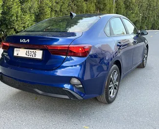 Kia Forte 2022 car hire in the UAE, featuring ✓ Petrol fuel and 150 horsepower ➤ Starting from 95 AED per day.