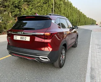 Kia Seltos 2022 car hire in the UAE, featuring ✓ Petrol fuel and 130 horsepower ➤ Starting from 150 AED per day.