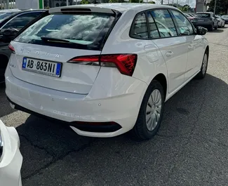 Bilutleie av Skoda Scala 2024 i i Albania, inkluderer ✓ Bensin drivstoff og 100 hestekrefter ➤ Starter fra 45 EUR per dag.