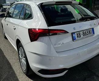 Skoda Scala rental. Comfort Car for Renting in Albania ✓ Deposit of 300 EUR ✓ TPL, CDW, SCDW, FDW, Theft, Abroad, Young insurance options.