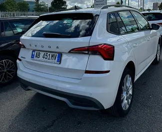 Biluthyrning av Skoda Kamiq 2023 i i Albanien, med funktioner som ✓ Bensin bränsle och 115 hästkrafter ➤ Från 50 EUR per dag.