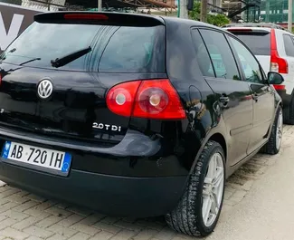 Volkswagen Golf 5 2007 autóbérlés Albániában, jellemzők ✓ Dízel üzemanyag és 160 lóerő ➤ Napi 25 EUR-tól kezdődően.