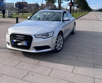 Front view of a rental Audi A6 in Tirana, Albania ✓ Car #9910. ✓ Automatic TM ✓ 0 reviews.