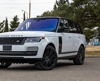 Sprednji pogled najetega avtomobila Land Rover Range Rover v v Tbilisiju, Georgia ✓ Avtomobil #10295. ✓ Menjalnik Samodejno TM ✓ Mnenja 0.