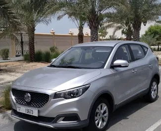 Front view of a rental MG ZS in Dubai, UAE ✓ Car #10024. ✓ Automatic TM ✓ 0 reviews.