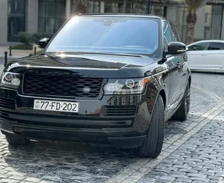 Frontvisning af en udlejnings Land Rover Range Rover i Baku, Aserbajdsjan ✓ Bil #10399. ✓ Automatisk TM ✓ 0 anmeldelser.