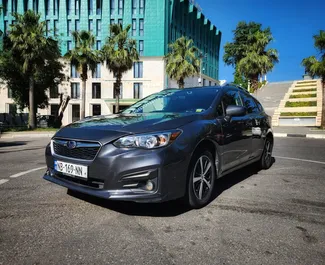 Front view of a rental Subaru Impreza in Kutaisi, Georgia ✓ Car #9343. ✓ Automatic TM ✓ 0 reviews.