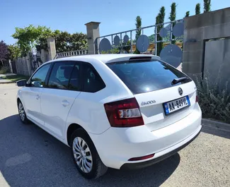 Skoda Rapid Spaceback 2018 car hire in Albania, featuring ✓ Petrol fuel and 105 horsepower ➤ Starting from 23 EUR per day.