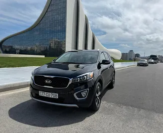 Frontvisning av en leiebil Kia Sorento i Baku, Aserbajdsjan ✓ Bil #10398. ✓ Automatisk TM ✓ 0 anmeldelser.