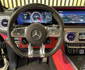 Mercedes-Benz G63 AMG vuokraus. Premium, Ylellisyys, SUV auto vuokrattavana Espanjassa ✓ Vakuusmaksu 4000 EUR ✓ Vakuutusvaihtoehdot: TPL.