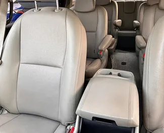 Kia Carnival 2018 available for rent at Tirana airport, with unlimited mileage limit.