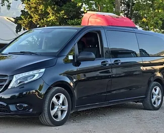 Front view of a rental Mercedes-Benz Vito in Bar, Montenegro ✓ Car #2274. ✓ Automatic TM ✓ 2 reviews.