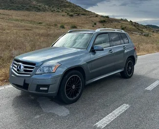 Front view of a rental Mercedes-Benz GLK in Tirana, Albania ✓ Car #10422. ✓ Automatic TM ✓ 0 reviews.