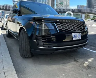 Front view of a rental Land Rover Range Rover in Tbilisi, Georgia ✓ Car #10346. ✓ Automatic TM ✓ 0 reviews.