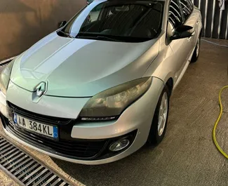 Front view of a rental Renault Megane SW in Tirana, Albania ✓ Car #10490. ✓ Manual TM ✓ 0 reviews.