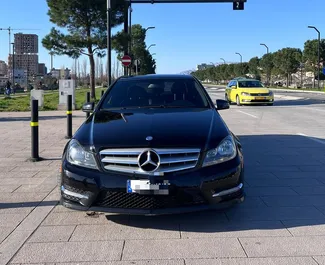 Front view of a rental Mercedes-Benz C-Class in Tirana, Albania ✓ Car #9976. ✓ Automatic TM ✓ 0 reviews.