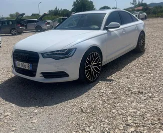 租赁 Audi A6 的正面视图，地拉那机场, 阿尔巴尼亚 ✓ 汽车编号 #10515。✓ Automatic 变速箱 ✓ 0 评论。