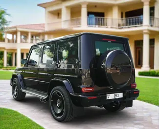 Mercedes-Benz G63 AMG udlejning. Premium, Luksus, SUV Bil til udlejning i De Forenede Arabiske Emirater ✓ Depositum på 3000 AED ✓ TPL, CDW forsikringsmuligheder.