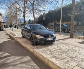 Front view of a rental Volkswagen Jetta in Tirana, Albania ✓ Car #10596. ✓ Automatic TM ✓ 0 reviews.